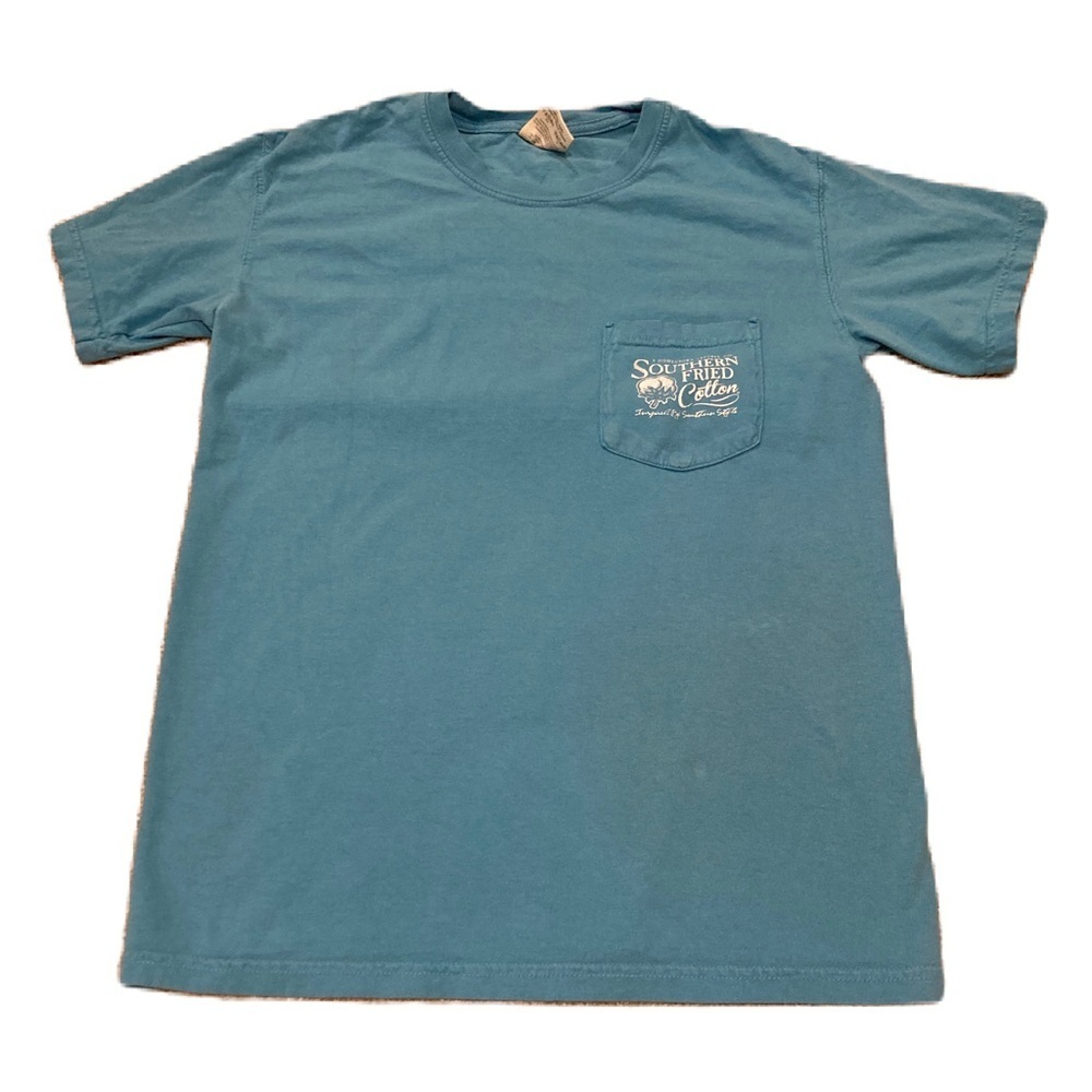 Comfort Colors Women’s Blue Short Sleeve Tee Casual Style Sz. Small